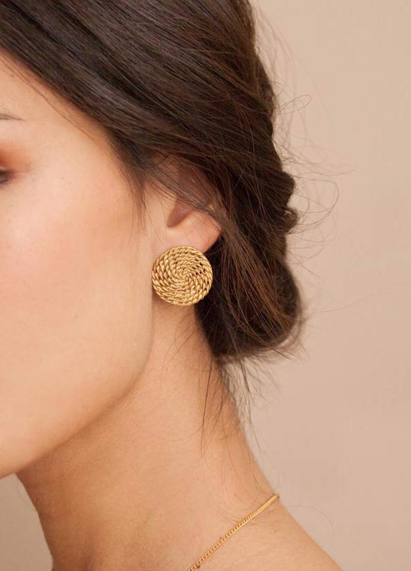 Carla Golden Earrings - Image 2